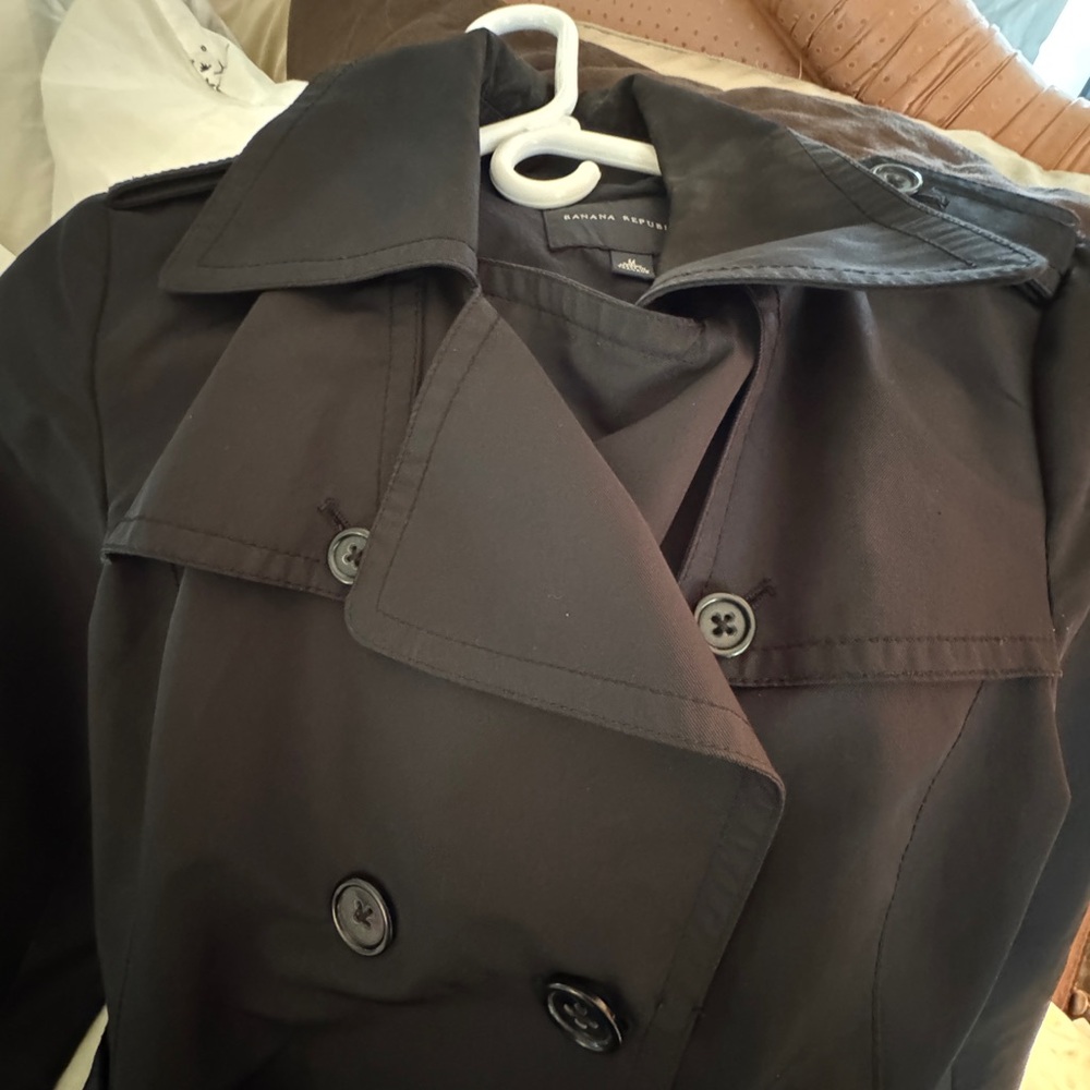 Banana Republic Classic Black Trench Coat
